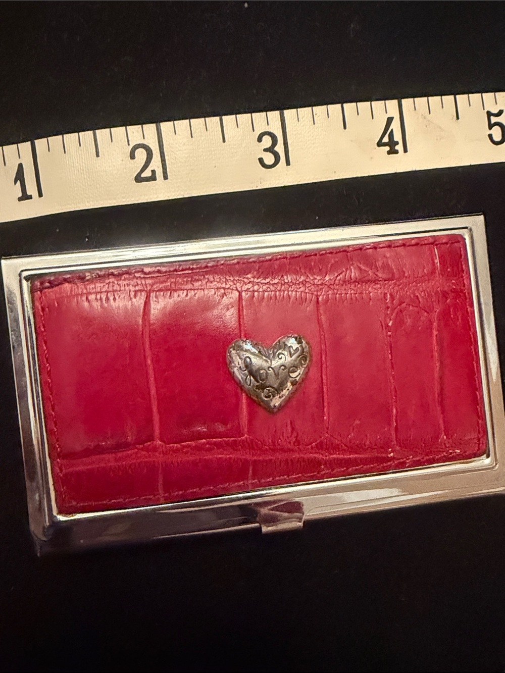 Brighton Red Heart Accent Card Case - Women's Accessories
